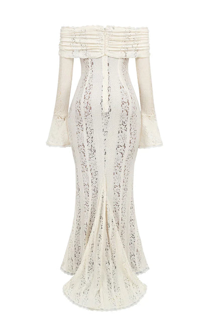 Lucy | Women's Lace Off-Shoulder Maxi Summer Dress
