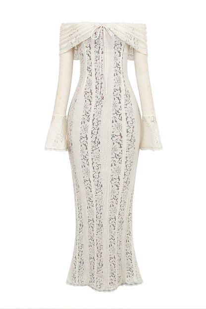Lucy | Women's Lace Off-Shoulder Maxi Summer Dress