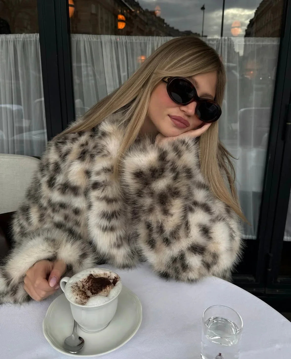 Madison | Women's Oversized Faux Fur Leopard Coat