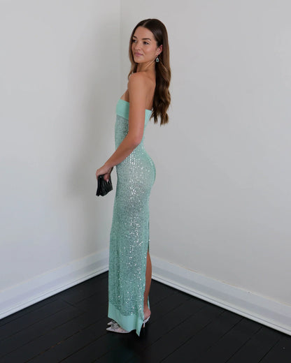 Maritza | Women's Strapless Sequin Maxi Prom Dress