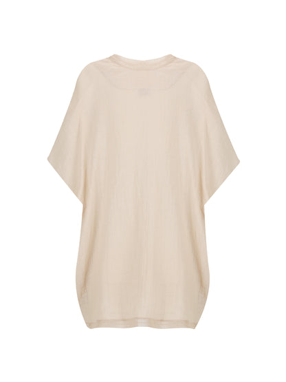 Rhea French Linen Kimono Stone