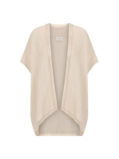 Rhea French Linen Kimono Stone