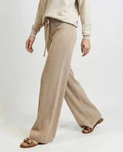 Wide Leg Knit Trousers