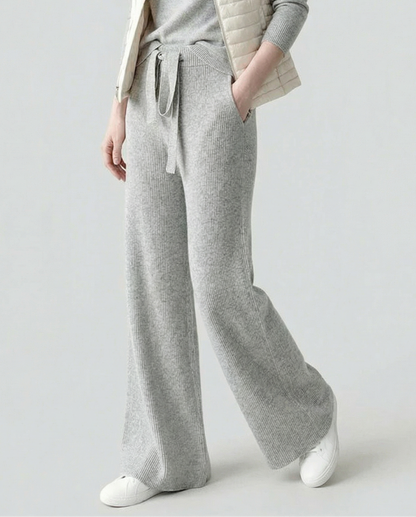 Wide Leg Knit Trousers