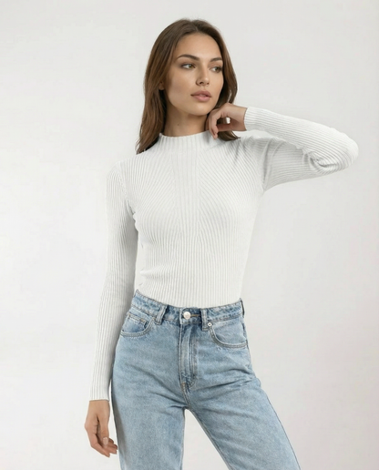 The Sable Mock Neck Top