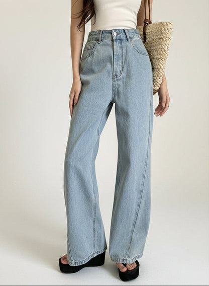 High Waist Retro Wide Leg Jeans