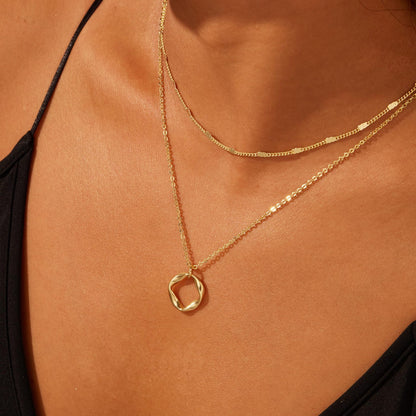 Irregular Ring Loop necklace