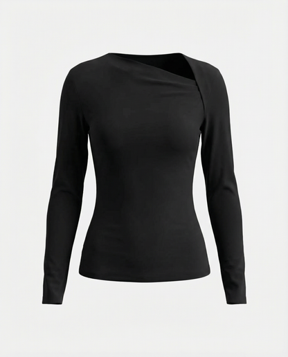 The Celeste Asymmetrical Long Sleeve Top