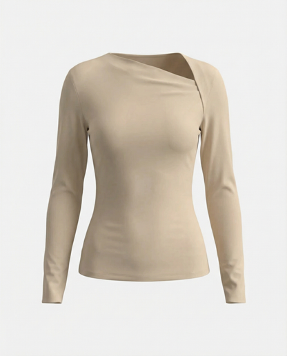 The Celeste Asymmetrical Long Sleeve Top