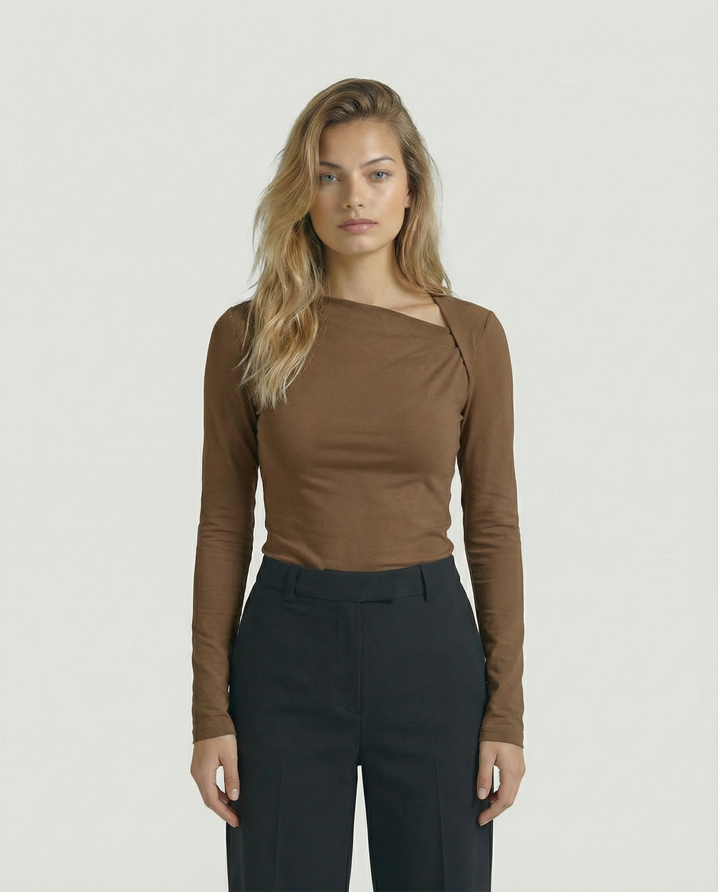 The Celeste Asymmetrical Long Sleeve Top