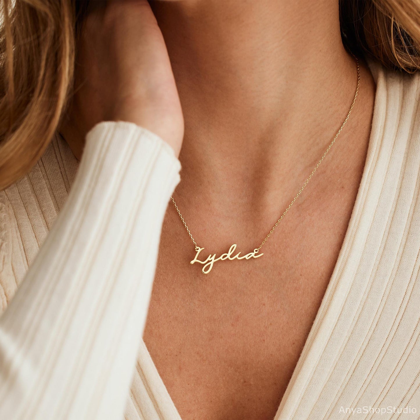 Dainty Minimalist Name Necklace, 18K Gold Plated Name Necklace, Personalized Minimalist Name Necklace, Custom Name Jewelry,Mother's Day Gift