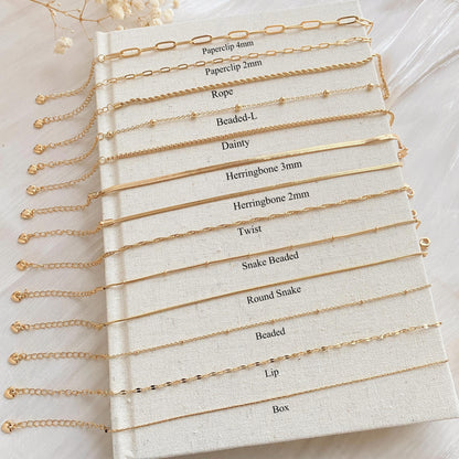 18K Gold Filled Bracelets,Paperclip Chain,Herringbone Chain,Rope,Snake Chain Bracelet,Everyday Bracelet,Dainty Bracelet,Minimalist Bracelet