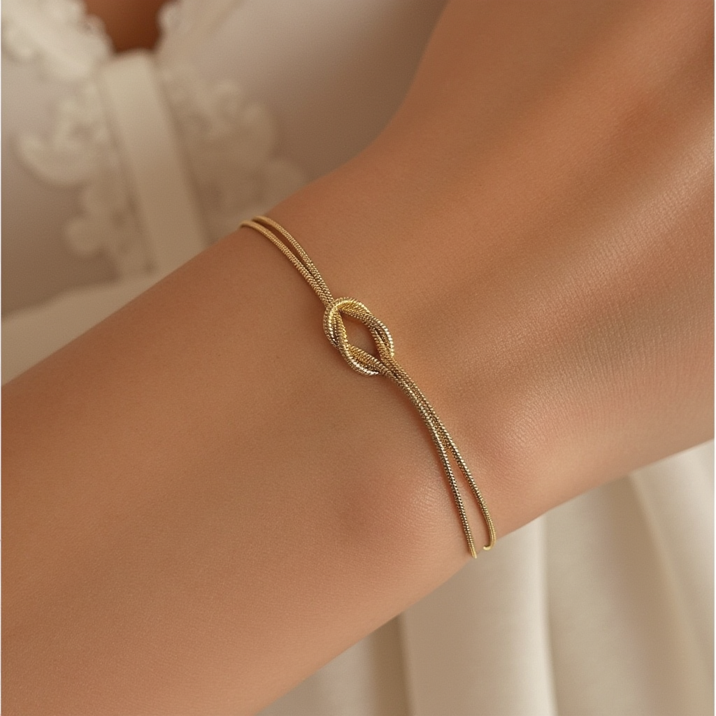 Personalized Love Knot Bracelet