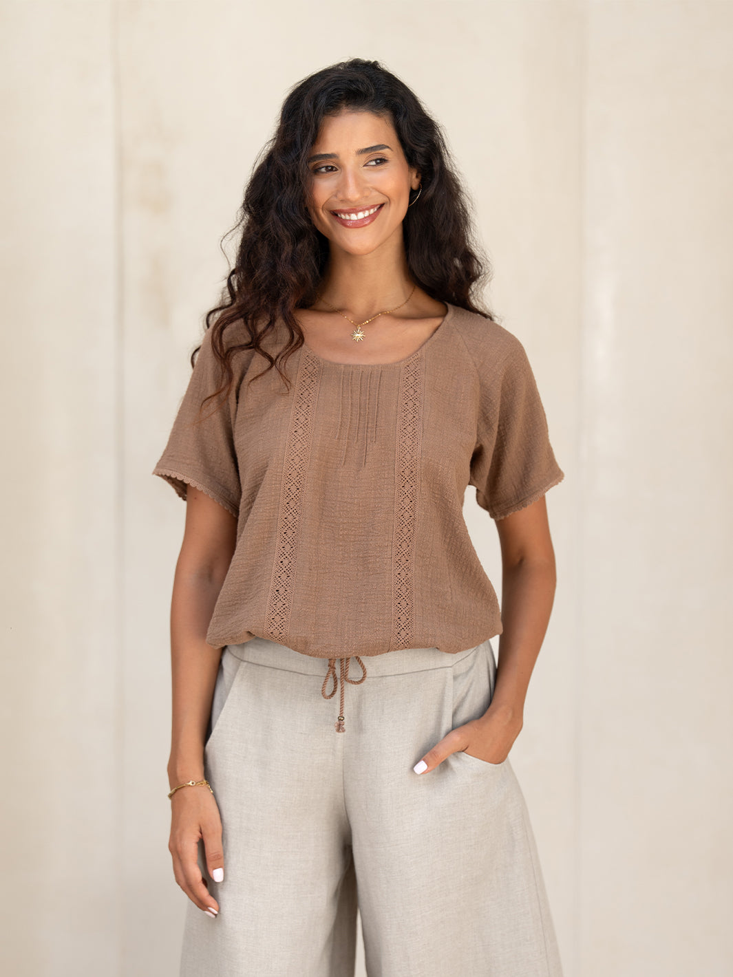 Daisy Cotton Blouse Cinnamon