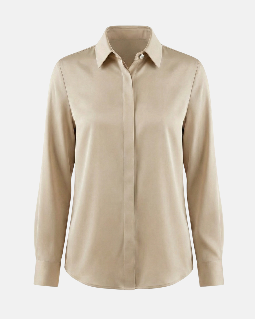 Graceful Satin Look Office Dress Shirt