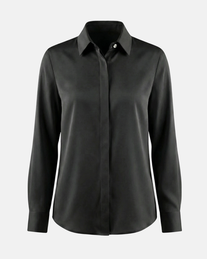 Graceful Satin Look Office Dress Shirt