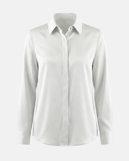 Graceful Satin Look Office Dress Shirt