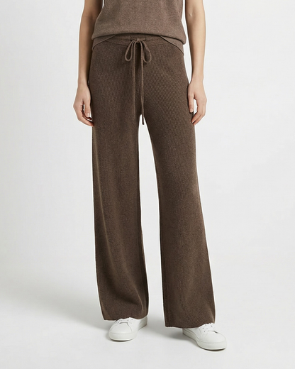 Wide Leg Knit Trousers