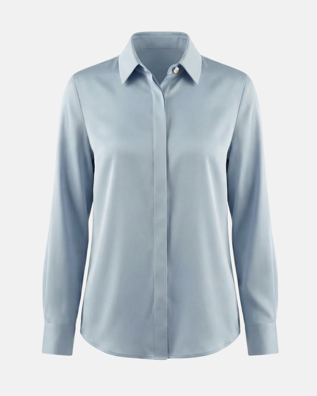 Graceful Satin Look Office Dress Shirt
