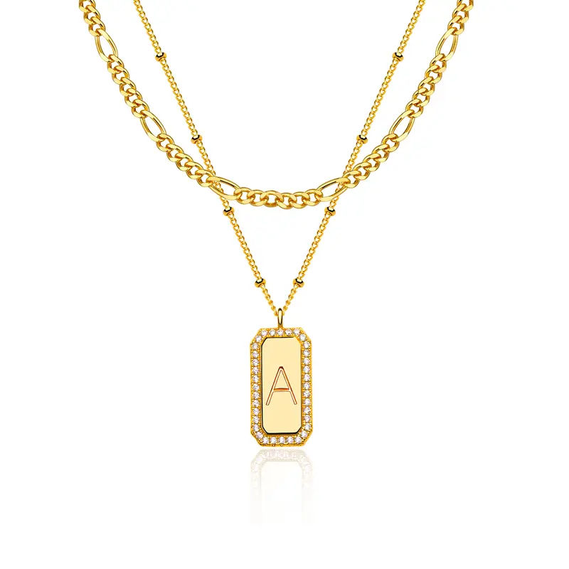 Dainty Layered Initial Necklace